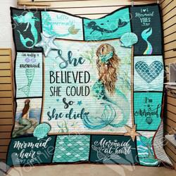 Mermaid Cl15100240Mdq Quilt Blanket and Home Decor