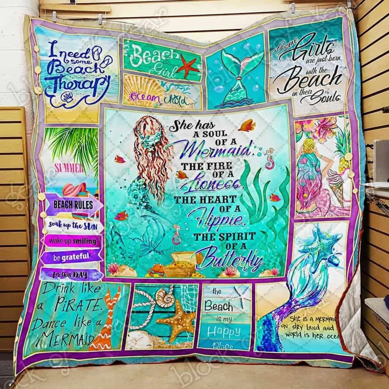 Mermaid Cl18100442Mdq Quilt Blanket and Home Decor