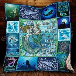 Mermaid Cld170774 Quilt Blanket and Home Decor
