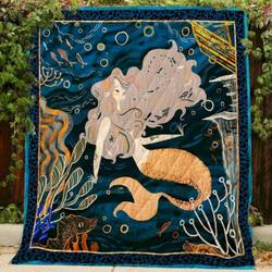 Mermaid Cld180747 Quilt Blanket and Home Decor