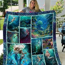 Mermaid Kiss The Baby Sea Awesome Ah Quilt Derqjs and Home Decor