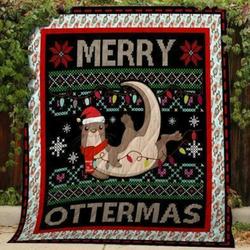 Merry Ottermas Quilt Design By Exrain and Home Decor