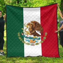 Mexico Flag Premium Quilt A6  Quilt and Home Decor