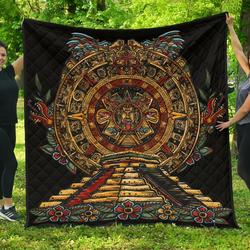 Mexico Quilt Aztec Sun Stone Tattoo A77 Home Decor  Quilt and Home Decor