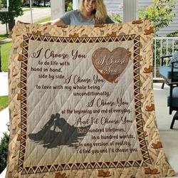 MHE20122101-MHQ20122101 I Choose You Fishing Couple Quilt Bed Set & Quilt Blanket and Home Decor