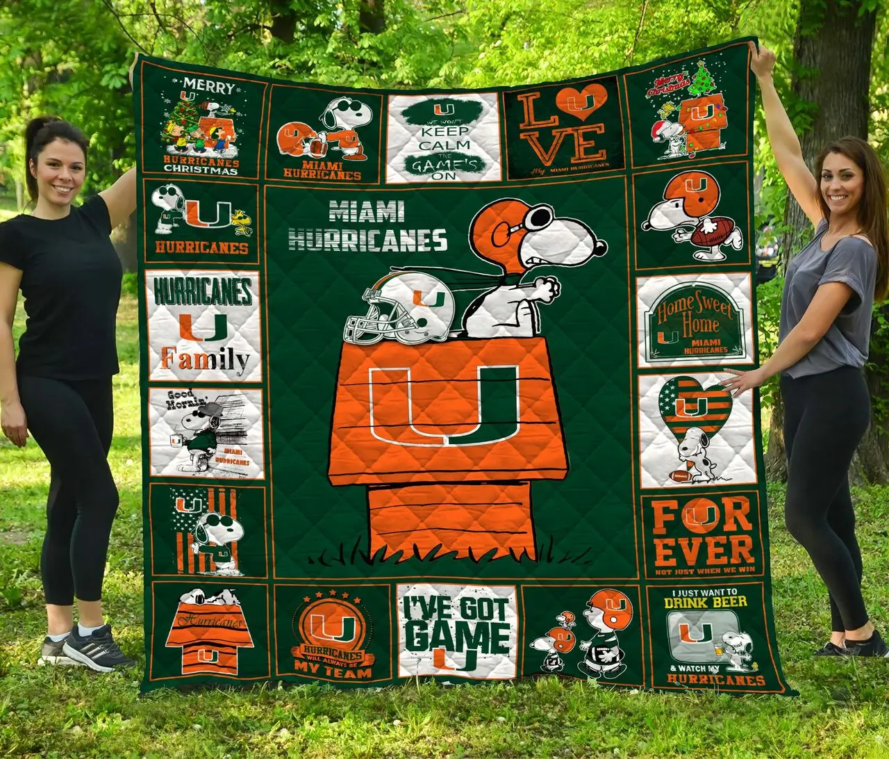 Miami Hurricanes Sn Mh Quilt Blanket and Home Decor