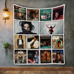 Michael Jackson Style Two Album Covers Quilt Blanket and Home Decor
