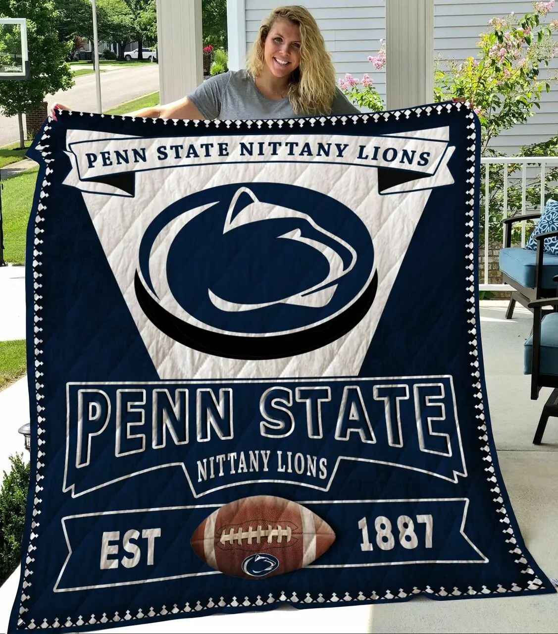 Michigan Wolverines Quilt Blanket and Home Decor