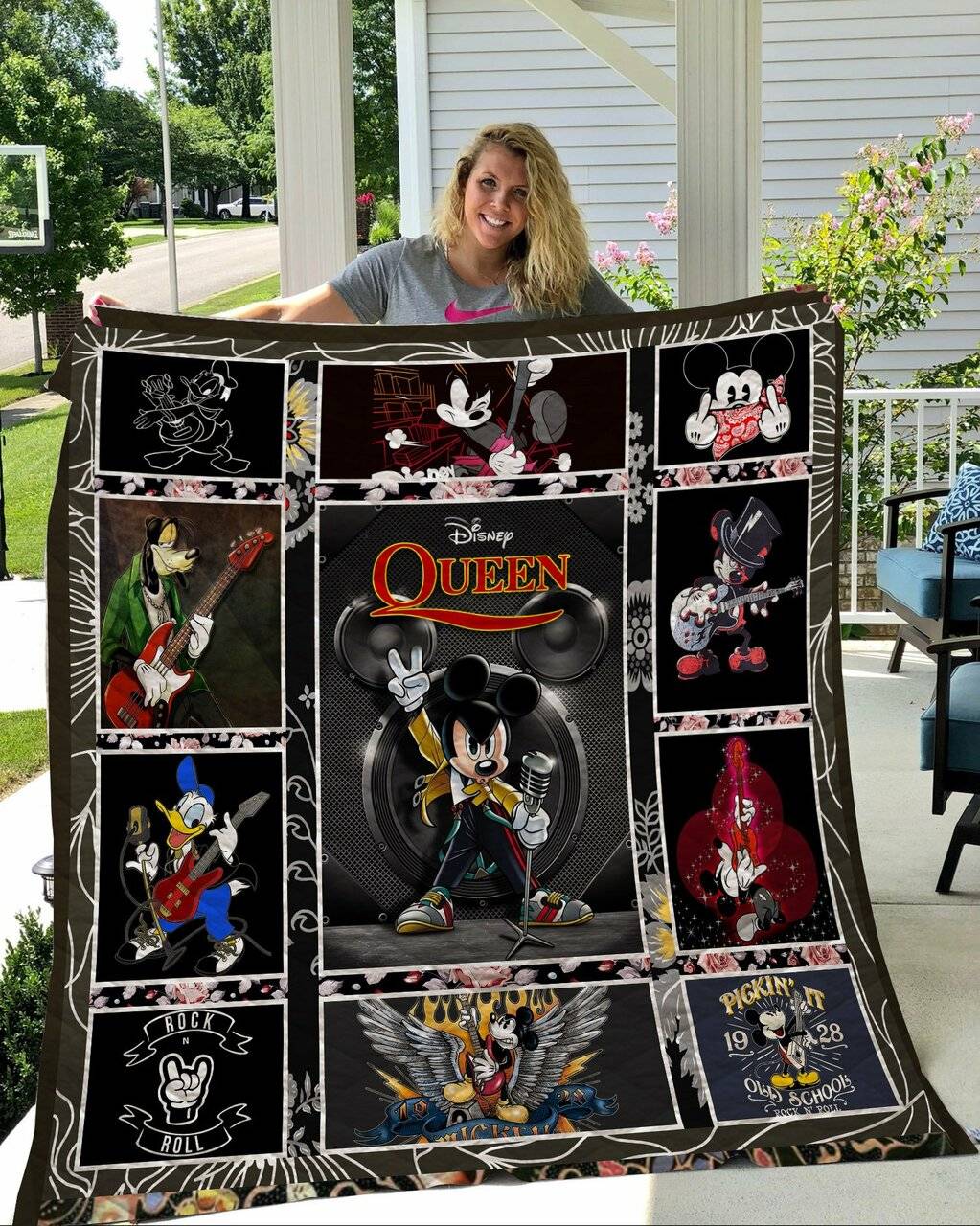 Mickey And Friends Music Quilt Quilt and Home Decor