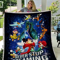 Mickey And Friends Never Stop Dreaming Quilt  Quilt and Home Decor