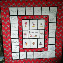 Mickey And Friends Signature Quilt  Quilt and Home Decor