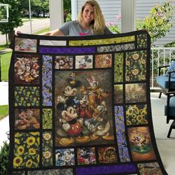 Mickey And Friends Sunflowers Quilt  Quilt and Home Decor