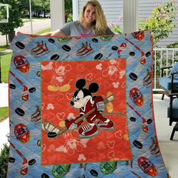 Mickey Hockey Play Quilt  Quilt and Home Decor