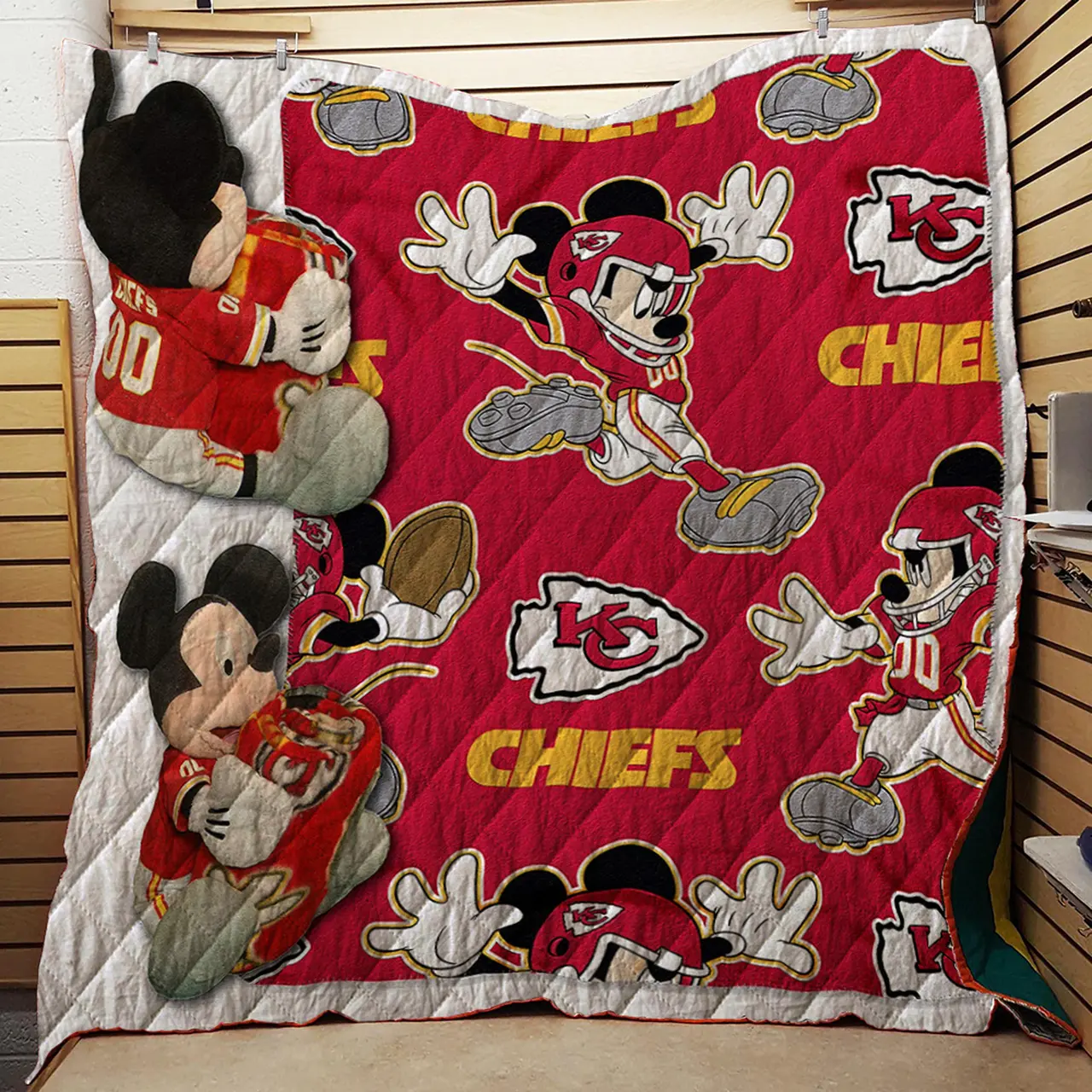 Mickey Hugger And Fleece Throw Quilt and Home Decor