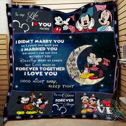 Mickey I Could Live With You Quilt Nh and Home Decor