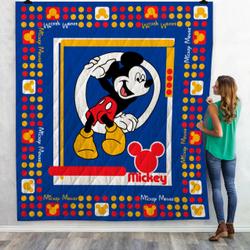 Mickey Mouse Blue Quilt  Quilt and Home Decor