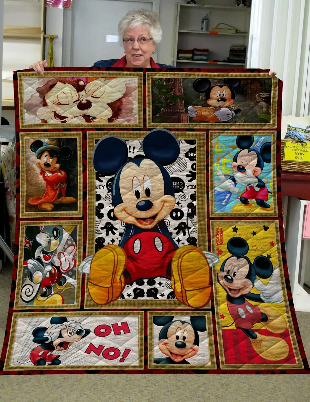 Mickey Mouse Moment Funny Quilt Quilt and Home Decor