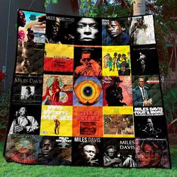 Mida Tml310717 Miles Davis Quilt Blanket  Quilt and Home Decor