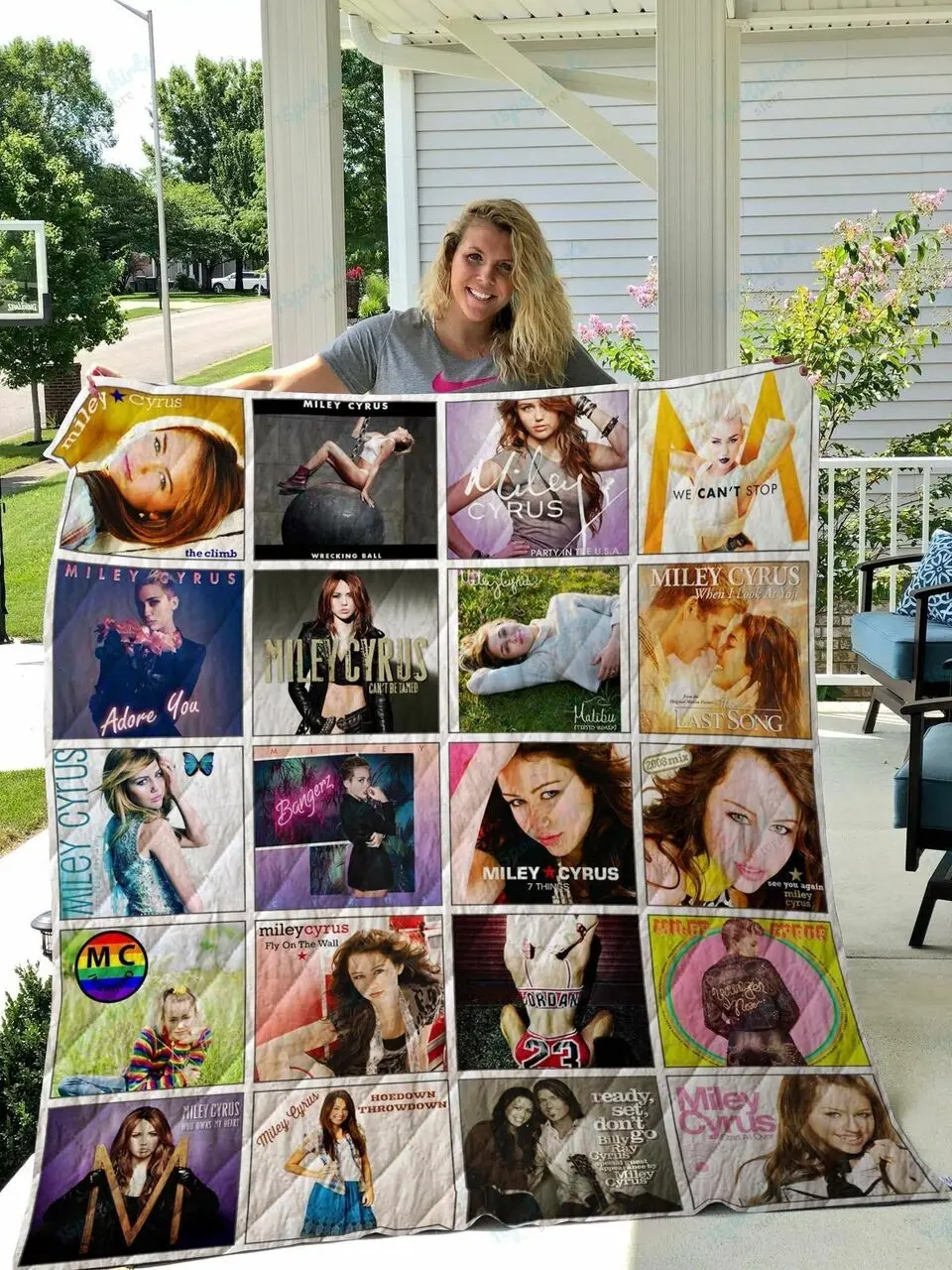 Miley Cyrus Best Songs Quilt Blanket and Home Decor