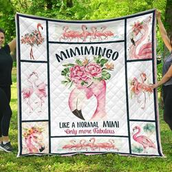 Mimimingo Flamingo Cl12100445Mdq Quilt Blanket and Home Decor