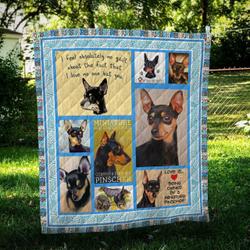 Miniature Pinscher Love Quilt Blanket Dhc09122055Dd and Home Decor