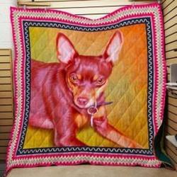 Miniature Pinscher Quilt Blanket Luk03K Dhc0301868Dd and Home Decor