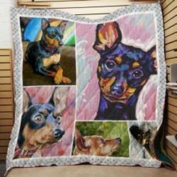 Miniature Pinscher Quilt Blanket Lukkfk Dhc0301934Dd and Home Decor