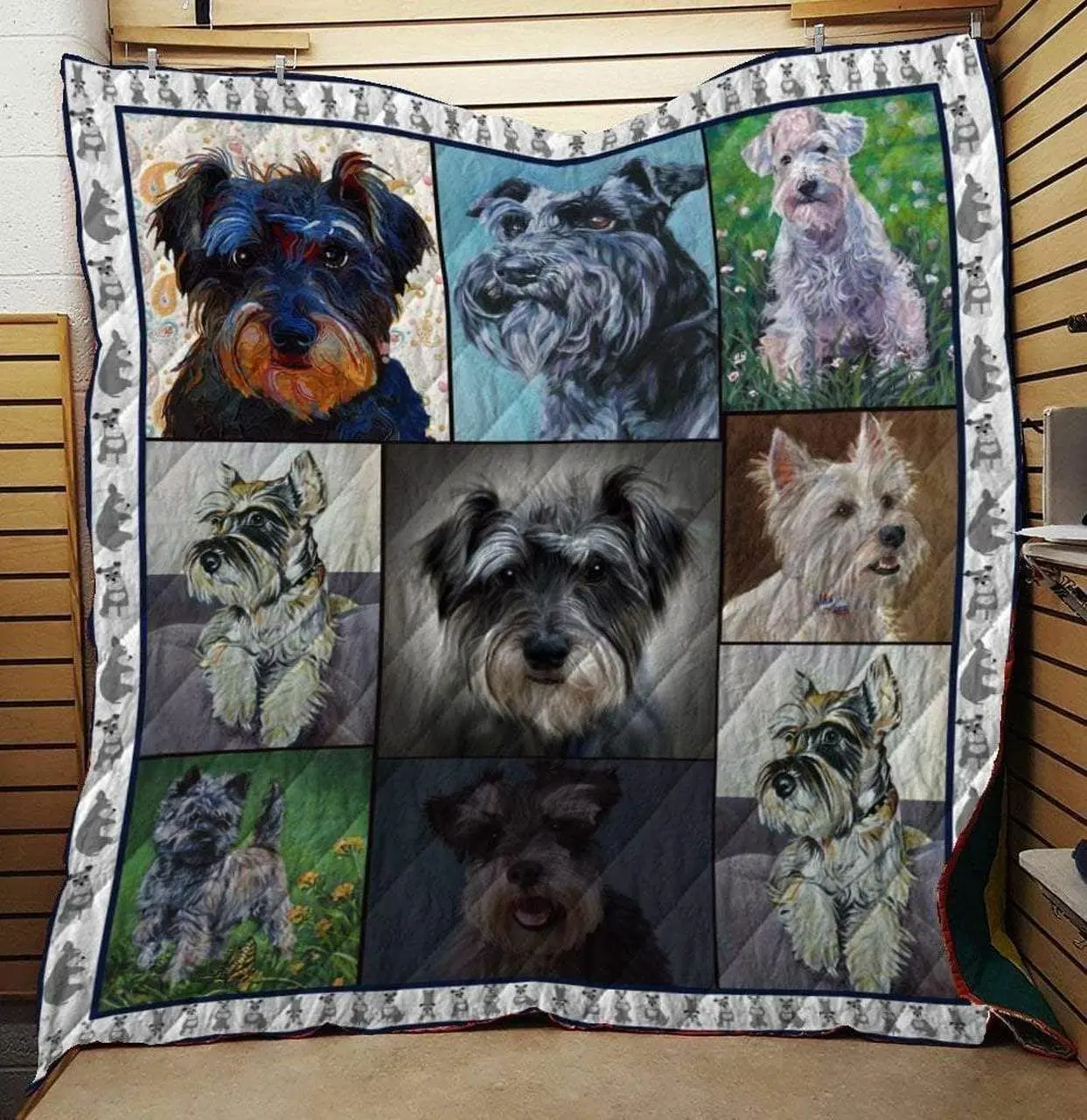 Miniature Schnauzer 01 Miniature Schnauzer 2609 Quilt Blanket Dhc04011408Dd and Home Decor