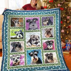 Miniature Schnauzer Bbb041110Ht Quilt Blanket and Home Decor