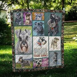 Miniature Schnauzer By Your Side Quilt Blanket Dhc09122222Dd and Home Decor