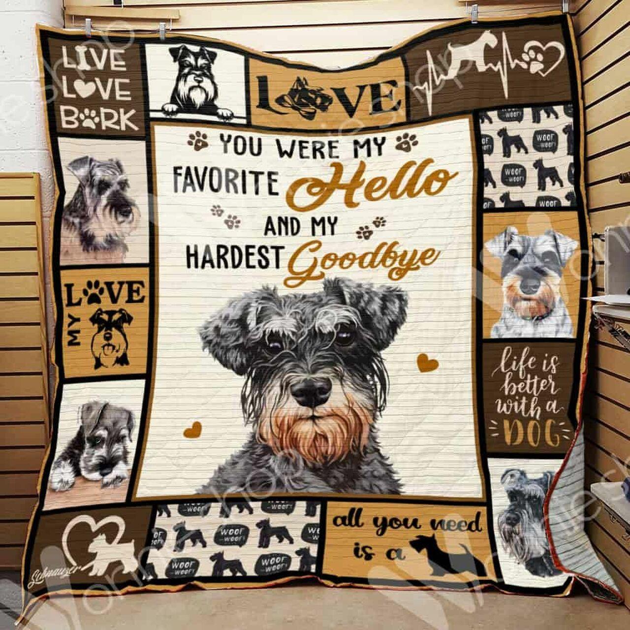 Miniature Schnauzer Dog Lnt0312061 Quilt Blanket and Home Decor