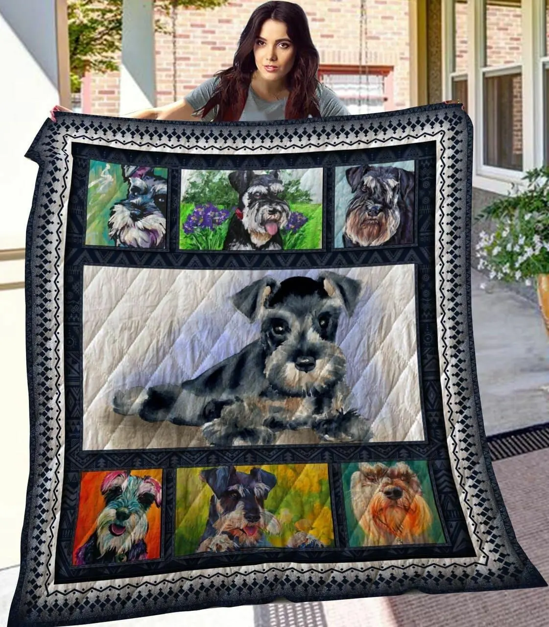 Miniature Schnauzer Go Home With Miniature Quilt Blanket Dhc04011407Dd and Home Decor