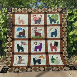 Miniature Schnauzer Ht290530 Quilt Blanket and Home Decor