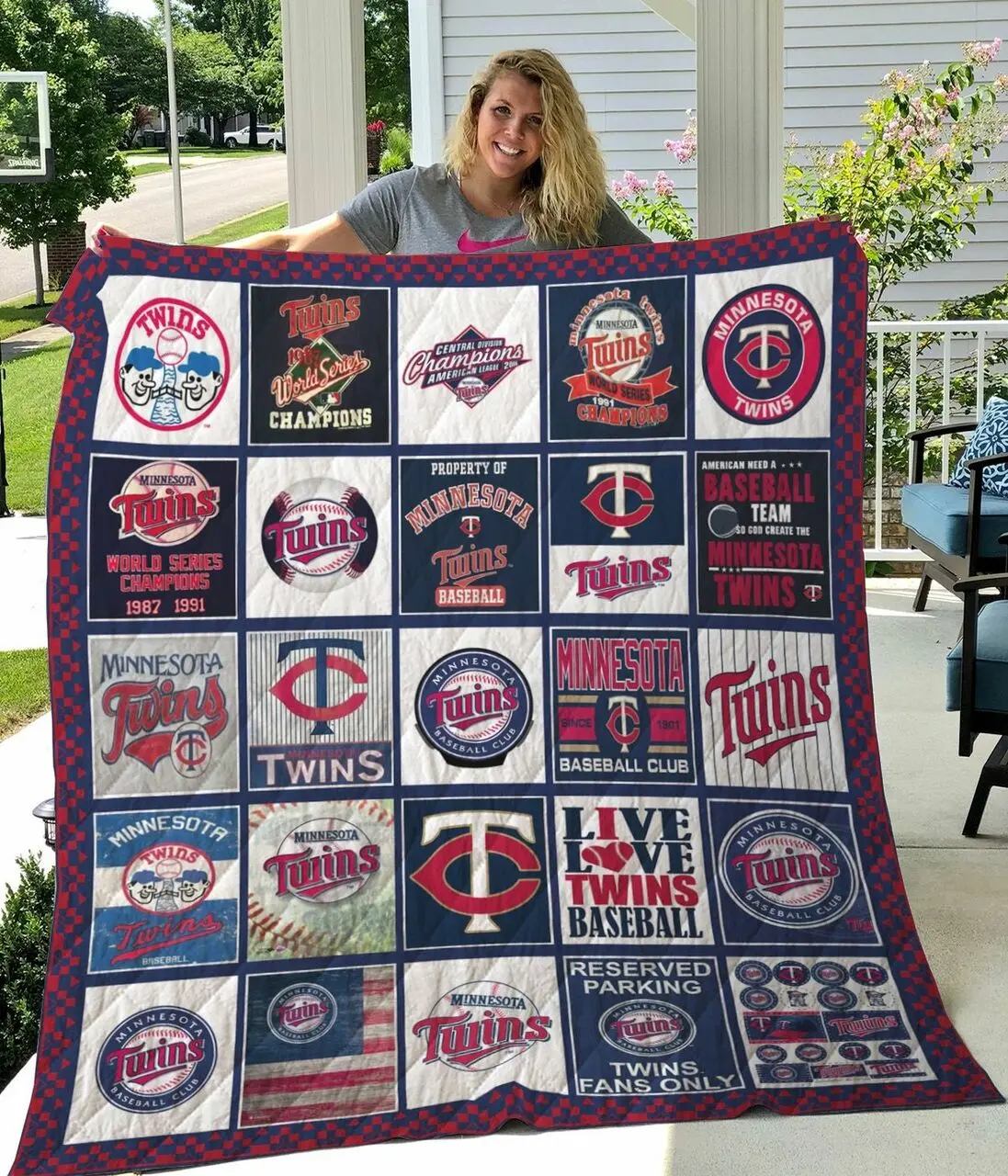 Minnesota Twins Quilt Blanket and Home Decor