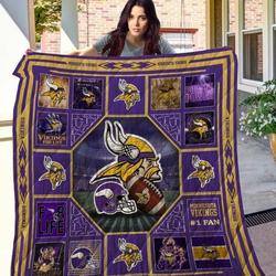 Minnesota Vikings 2 Quilt Blanket and Home Decor