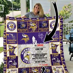 Minnesota Vikings  Personalized Name Quilt Blanket      and Home Decor