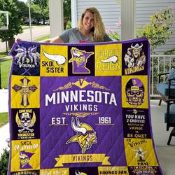 Minnesota Vikings Quilt Blanket 01      and Home Decor