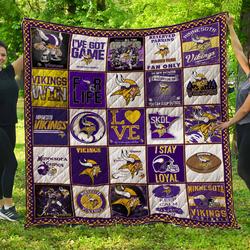 Minnesota Vikings Quilt Blanket      and Home Decor