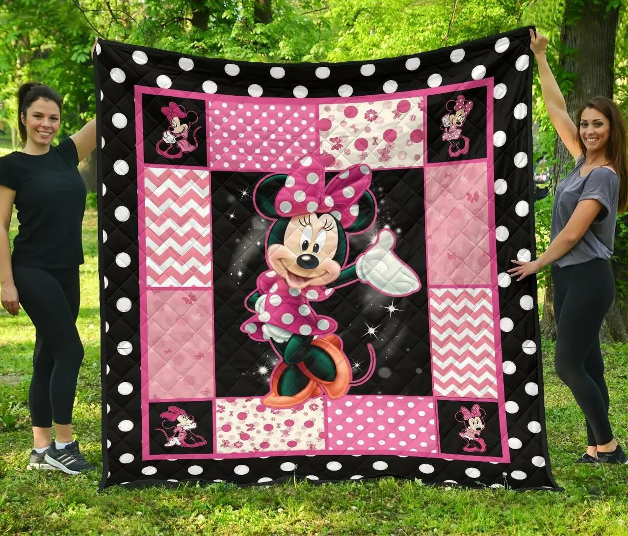 Minnie Mouse Gift Idea For Disney Fan Quilt and Home Decor