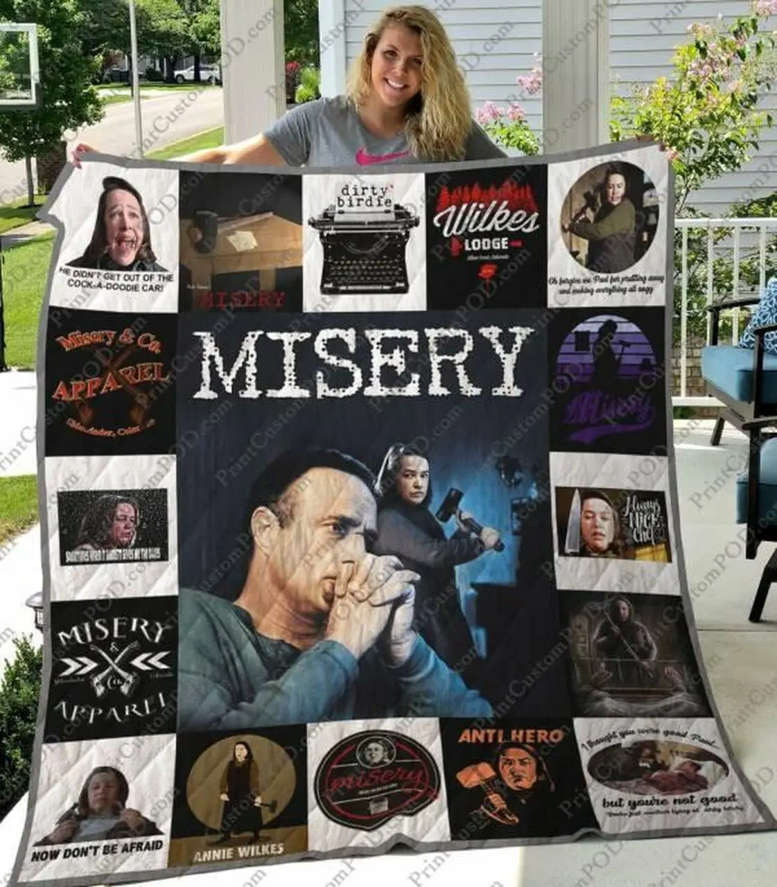 Misery Quilt Blanket Limited Quilt Blanket and Home Decor