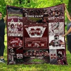 Mississippi State Bulldogs Quilt Blanket and Home Decor