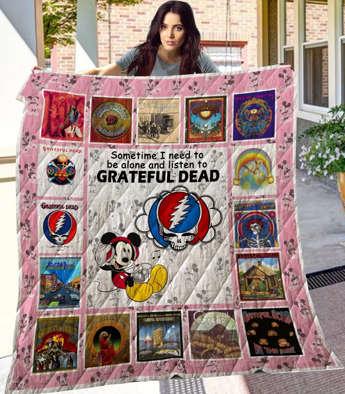 Mk Grateful Dead Quilt Blanket and Home Decor