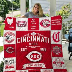 Mlb Cincinnati Reds Quilt Blanket and Home Decor