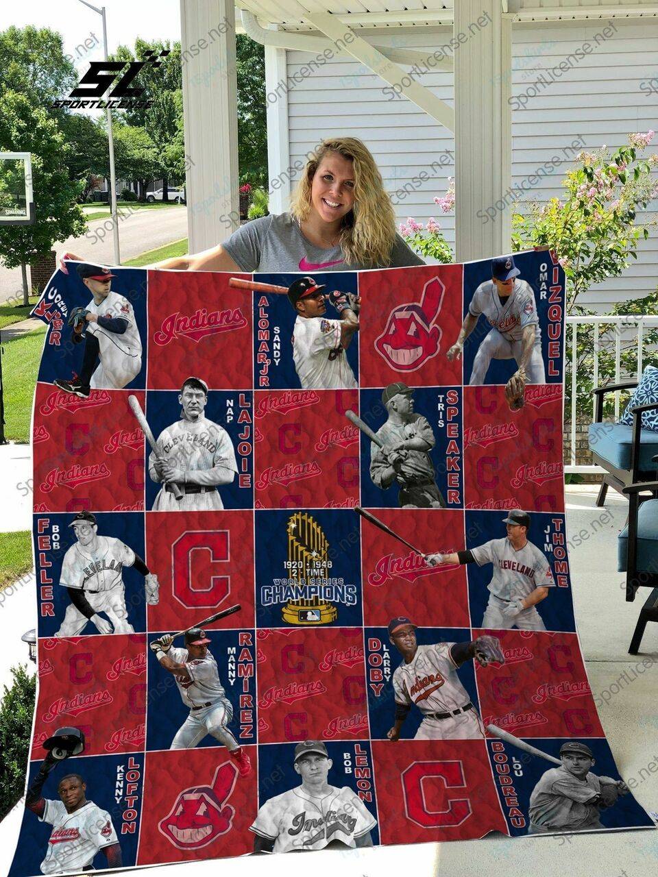 Mlb Cleveland Indians Quilt Blanket 03 and Home Decor