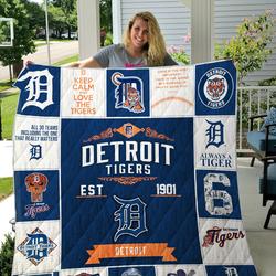 Mlb  Detroit Tigers Quilt Blanket and Home Decor