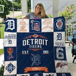 Mlb Detroit Tigers Quilt Blanket and Home Decor