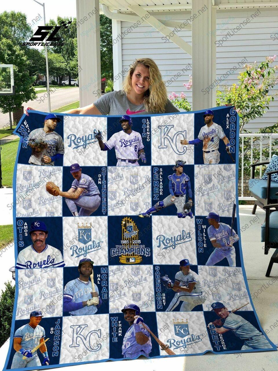 Mlb Kansas City Royals Quilt Blanket 03 and Home Decor