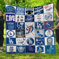 Mlb Los Angeles Dodgers Quilt Blanket      and Home Decor