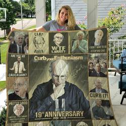 Mofi Curb Your Enthusiasm Quilt Blanket Ver 1 and Home Decor