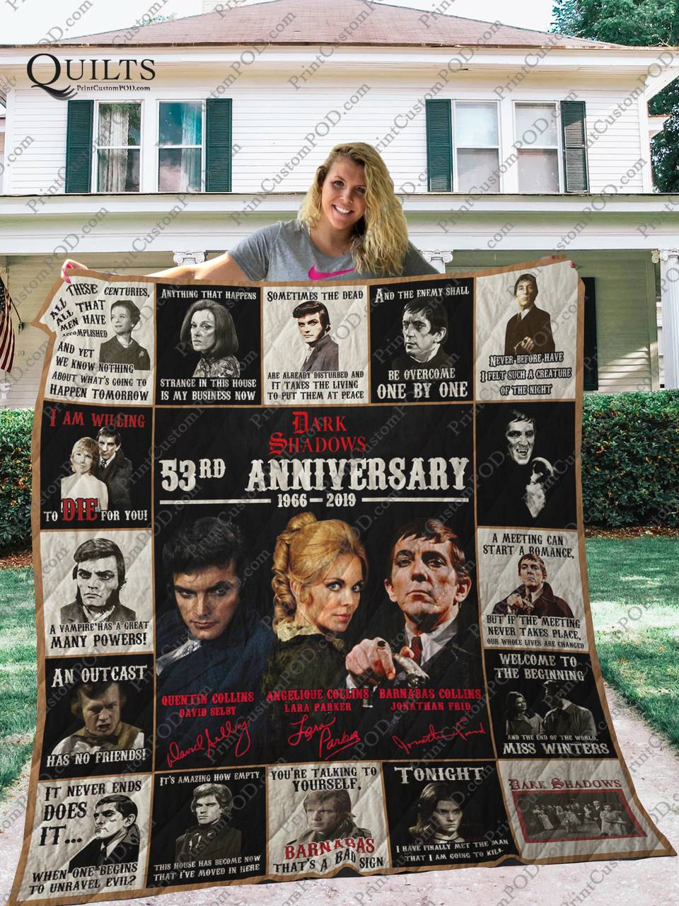Mofi Dark Shadows 1966 - 53Rd Anniversary Quilt Blanket and Home Decor